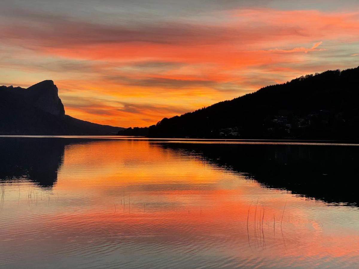 "Ferienhaus Am Mondsee" Mit Direktem Schafbergblick Im Salzkammergut Bei Salzburg Экстерьер фото